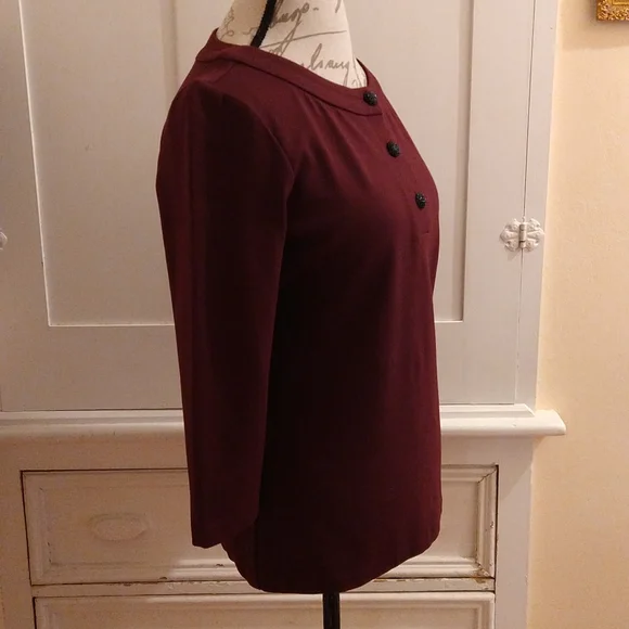 Talbot's maroon top Sz S - Picture 2 of 6